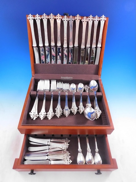 Crusader by Old Newbury Crafters Sterling Silver Flatware 12 Set 81 pcs XL Size